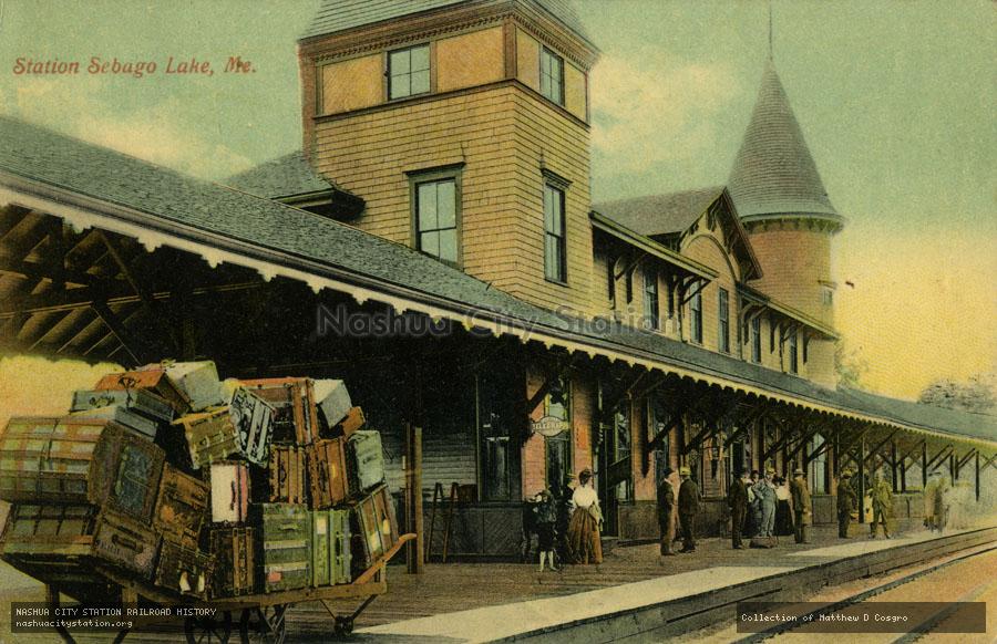 Postcard: Station Sebago Lake, Maine